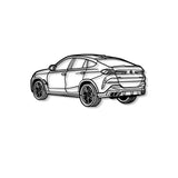 X6 Perspective Metal Car Wall Art - MT1245