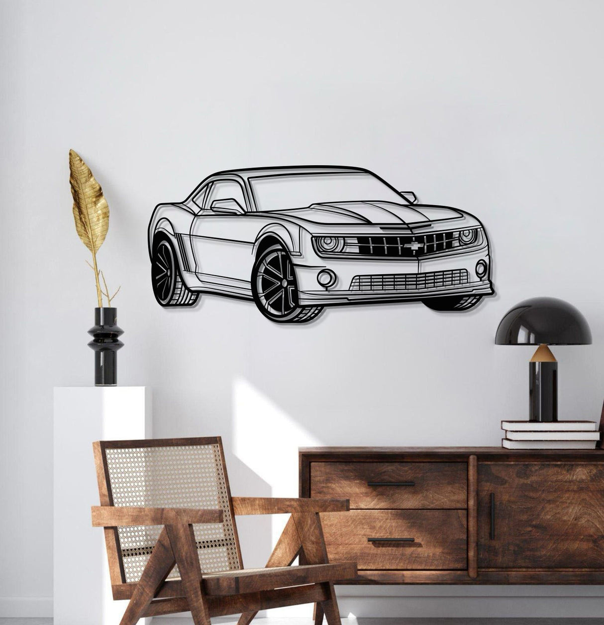 Camaro SS Perspective Metal Car Wall Art - MT0433