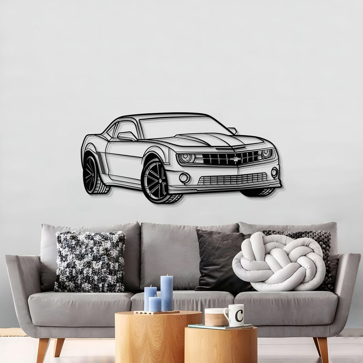 Camaro SS Perspective Metal Car Wall Art - MT0433