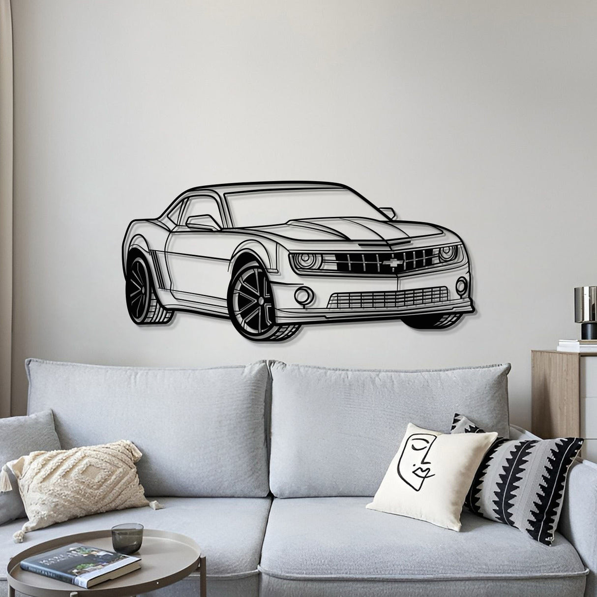 Camaro SS Perspective Metal Car Wall Art - MT0433