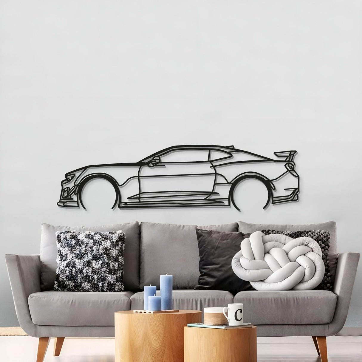 Camaro ZL1 Detailed Metal Car Wall Art - MT0893