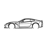 Corvette C7 Detailed Metal Car Wall Art - MT0920