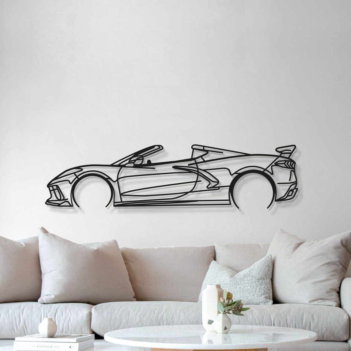 Corvette C8 Detailed Metal Car Wall Art - MT0922