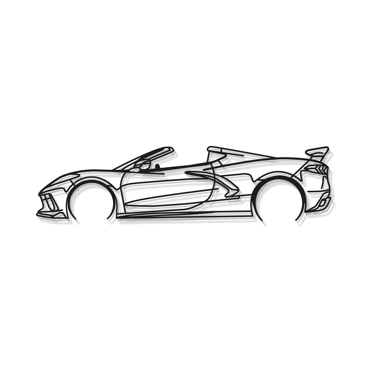 Corvette C8 Detailed Metal Car Wall Art - MT0922