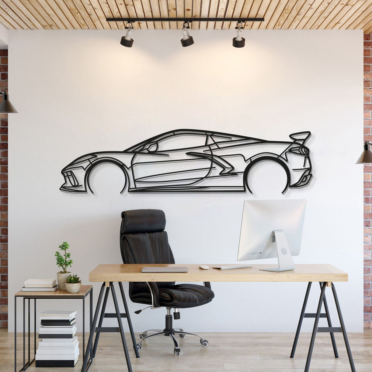 Corvette C8 HTC Metal Car Wall Art - MT0923