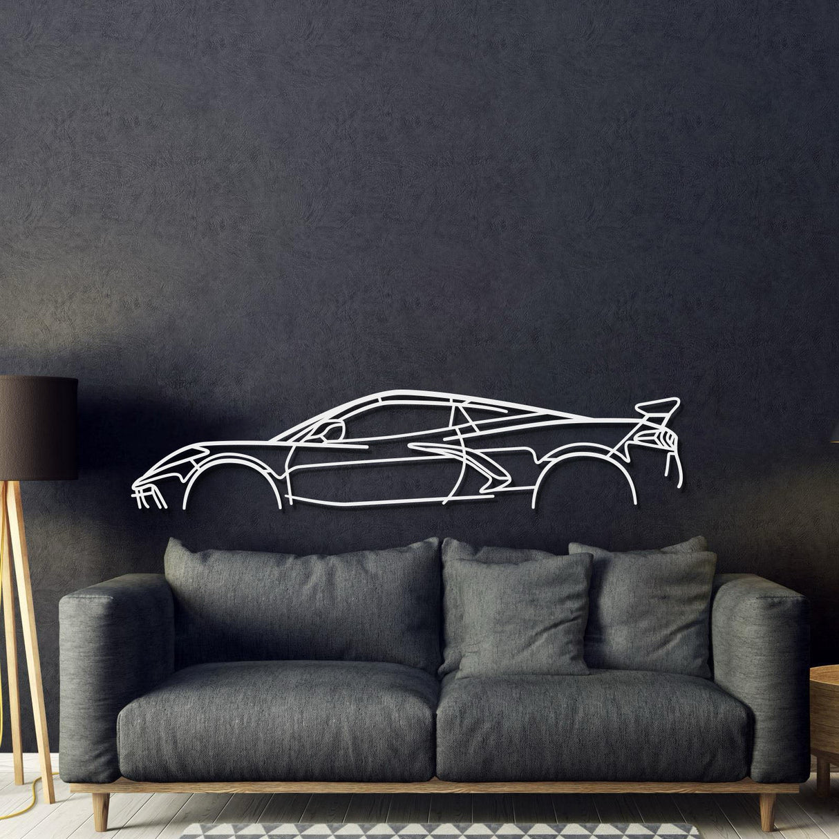 Corvette C8 Stingray Classic Metal Car Wall Art - MT0925