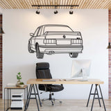 E30 Back View Perspective Metal Car Wall Art - MT1225