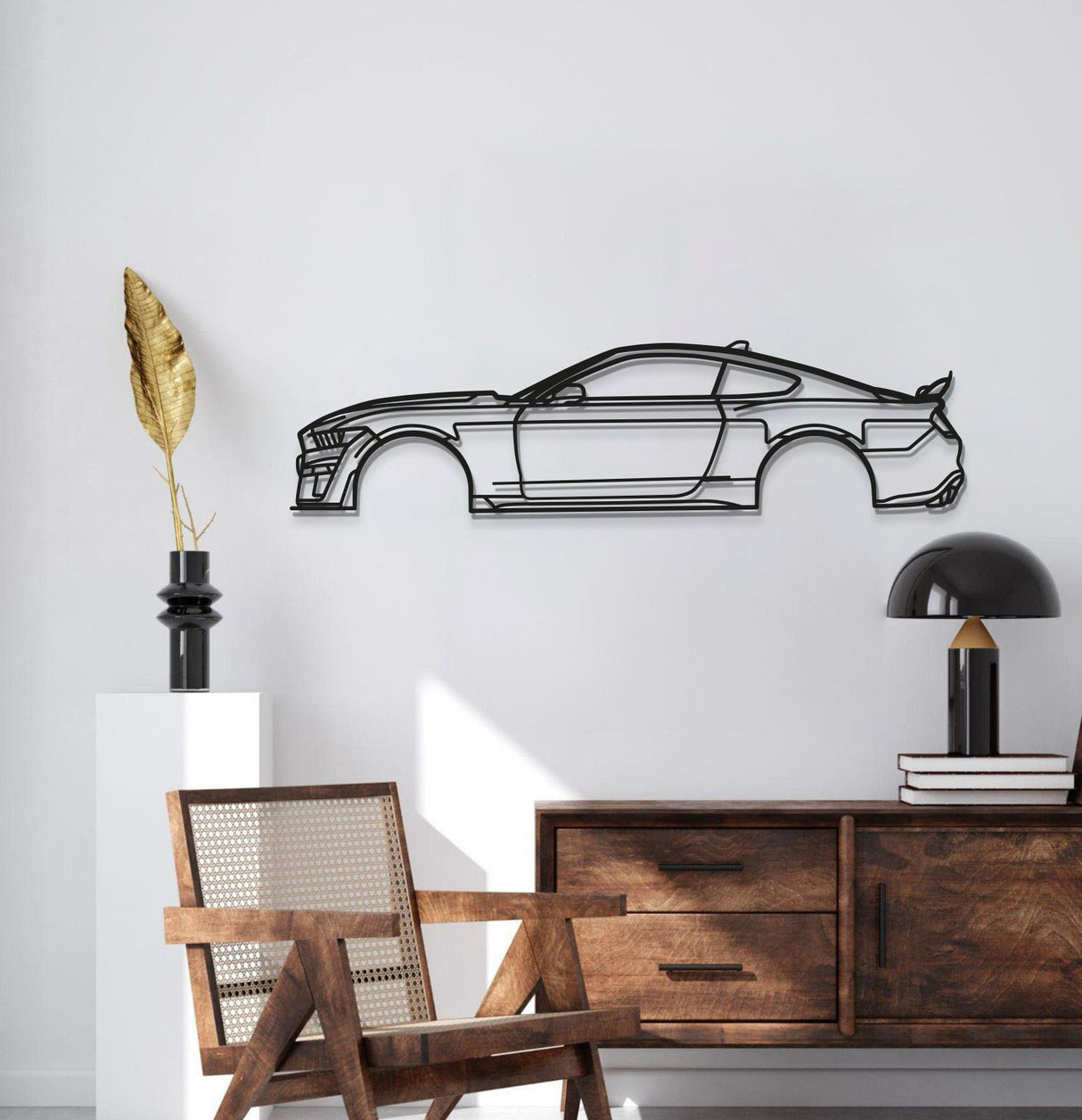 Mustang GT500 Detailed Metal Car Wall Art - MT1059