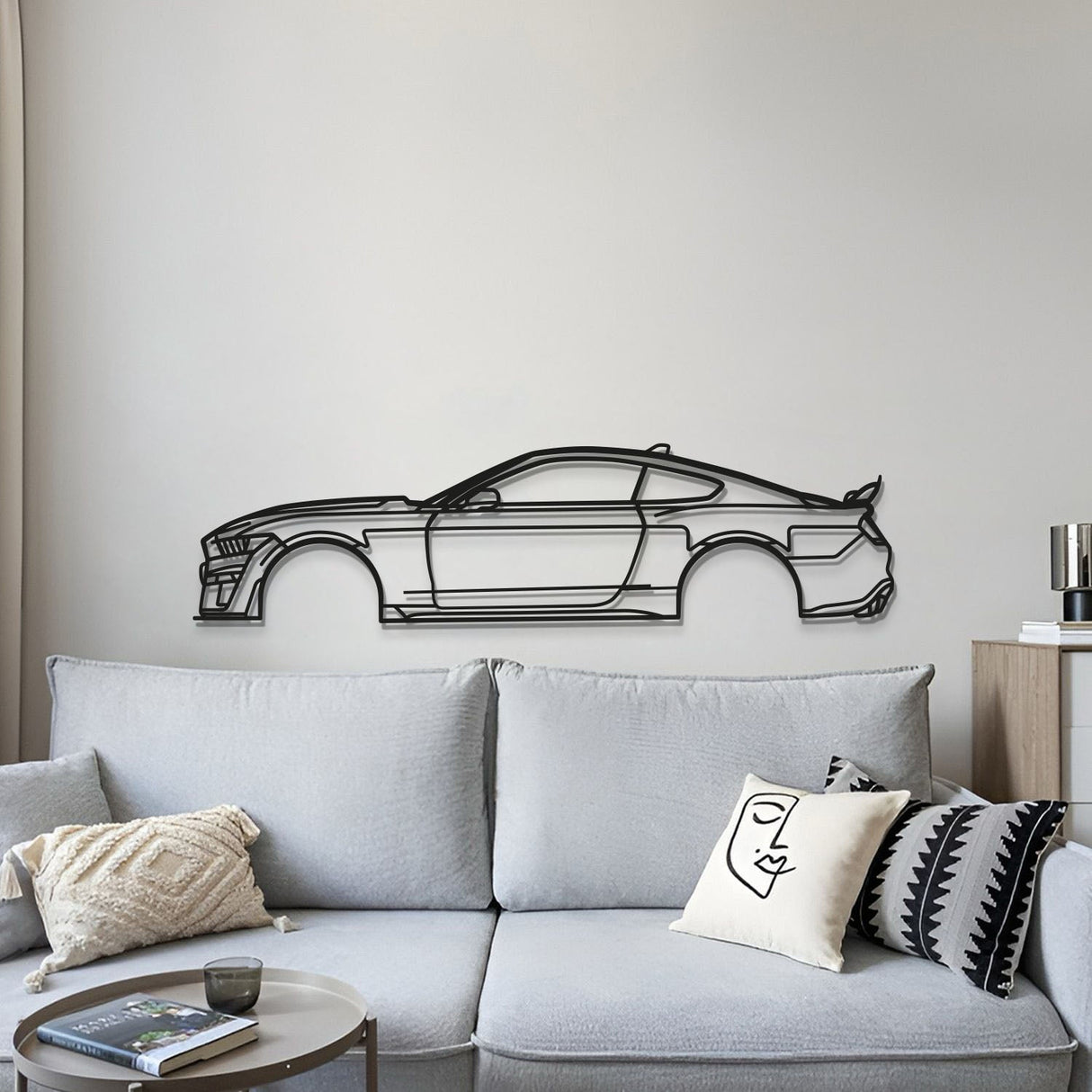 Mustang GT500 Detailed Metal Car Wall Art - MT1059