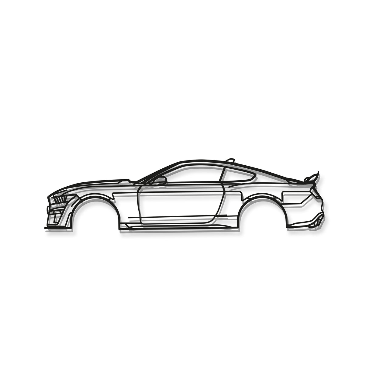 Mustang GT500 Detailed Metal Car Wall Art - MT1059