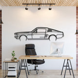 Mustang GT Fastback 390S Metal Car Wall Art - MT1057