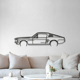 Mustang GT Fastback 390S Metal Car Wall Art - MT1057