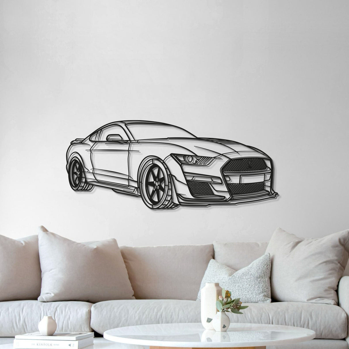 Mustang Shelby GT500 Perspective Metal Car Wall Art - MT0445