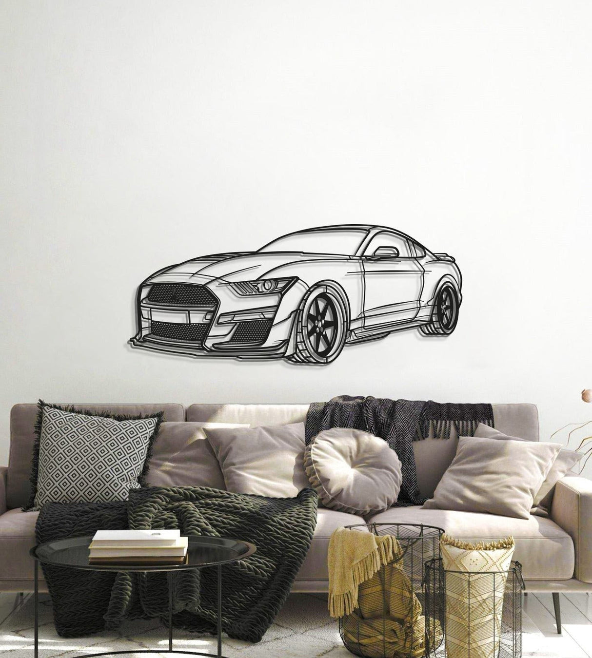 Mustang Shelby GT500 Perspective Metal Car Wall Art - MT0445