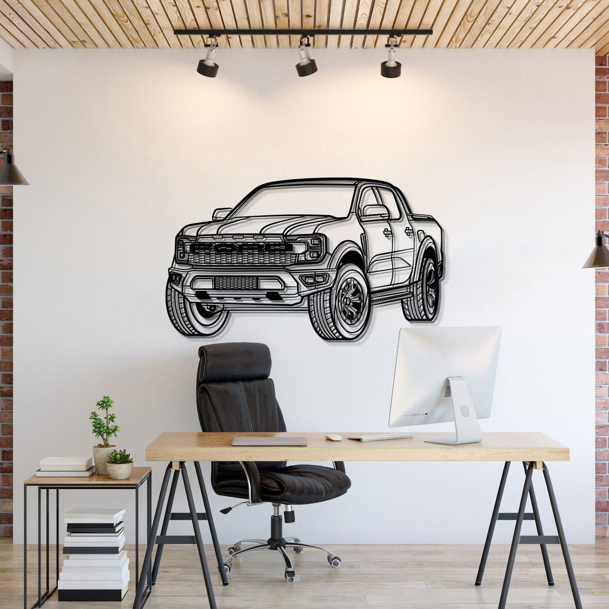 Raptor Perspective Metal Car Wall Art - MT0444