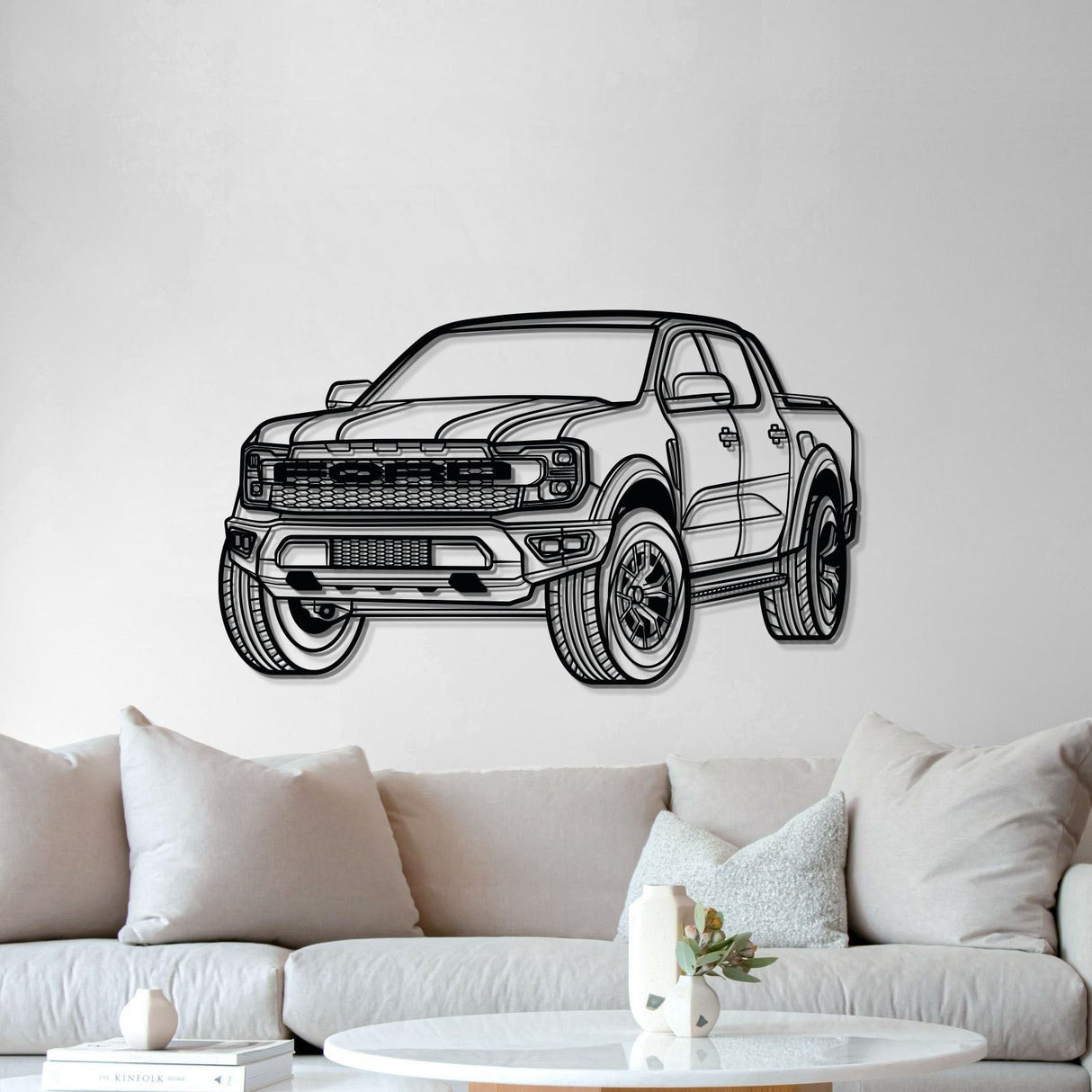 Raptor Perspective Metal Car Wall Art - MT0444