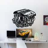 GM 6.2 Liter V8 Small Block LS3 Metal Engine Block Wall Art - MTEB-0004