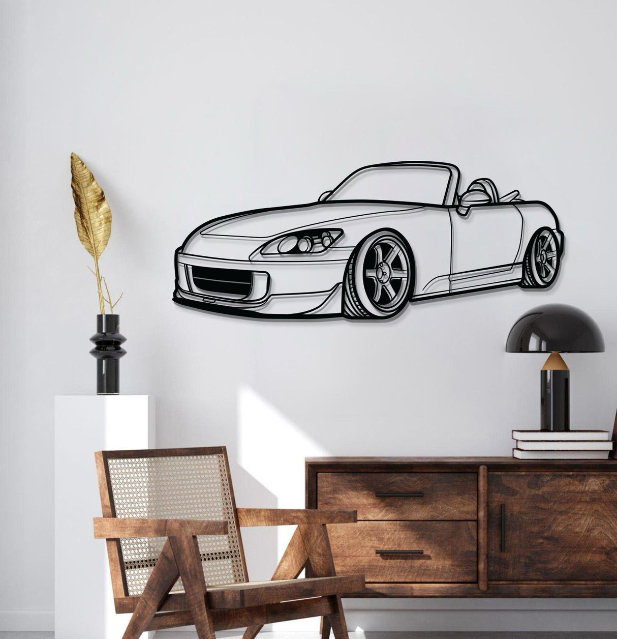 S2000 Perspective Metal Car Wall Art - MT1134