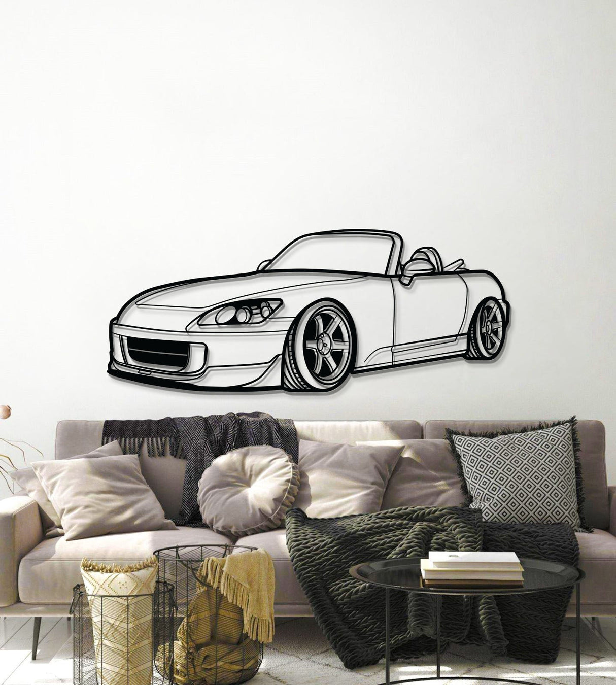 S2000 Perspective Metal Car Wall Art - MT1134