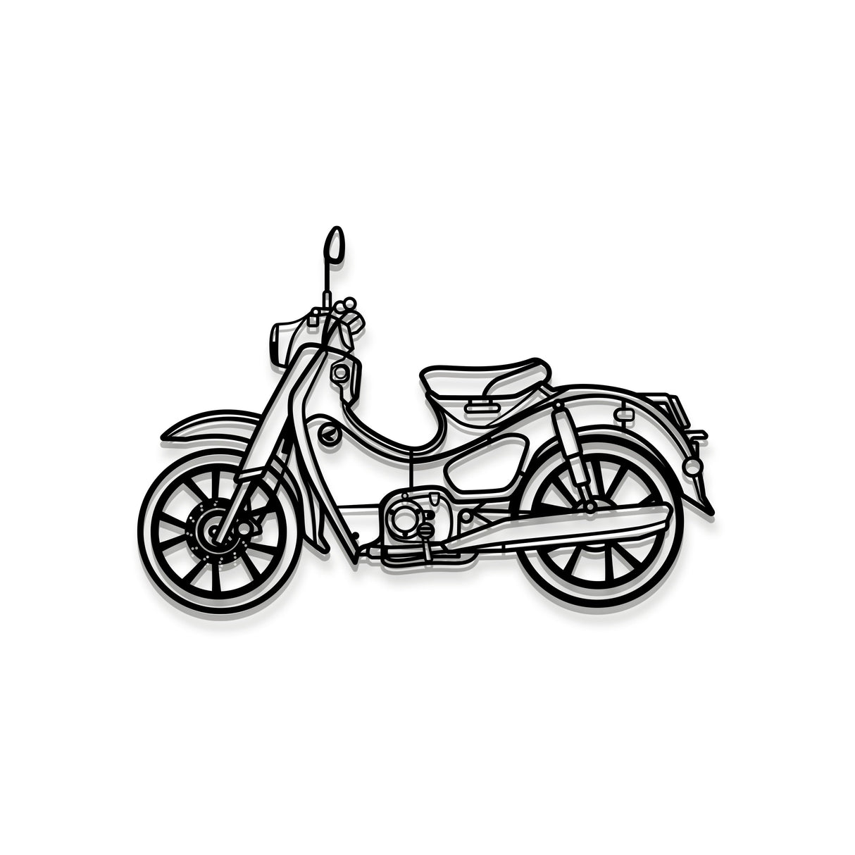 Super Cub Metal Motorcycle Wall Art - MT1399