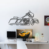 Harley Davidson Street Glide Metal Motorcycle  Silhouette Wall Art - MT1094