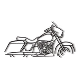 Harley Davidson Street Glide Metal Motorcycle  Silhouette Wall Art - MT1094