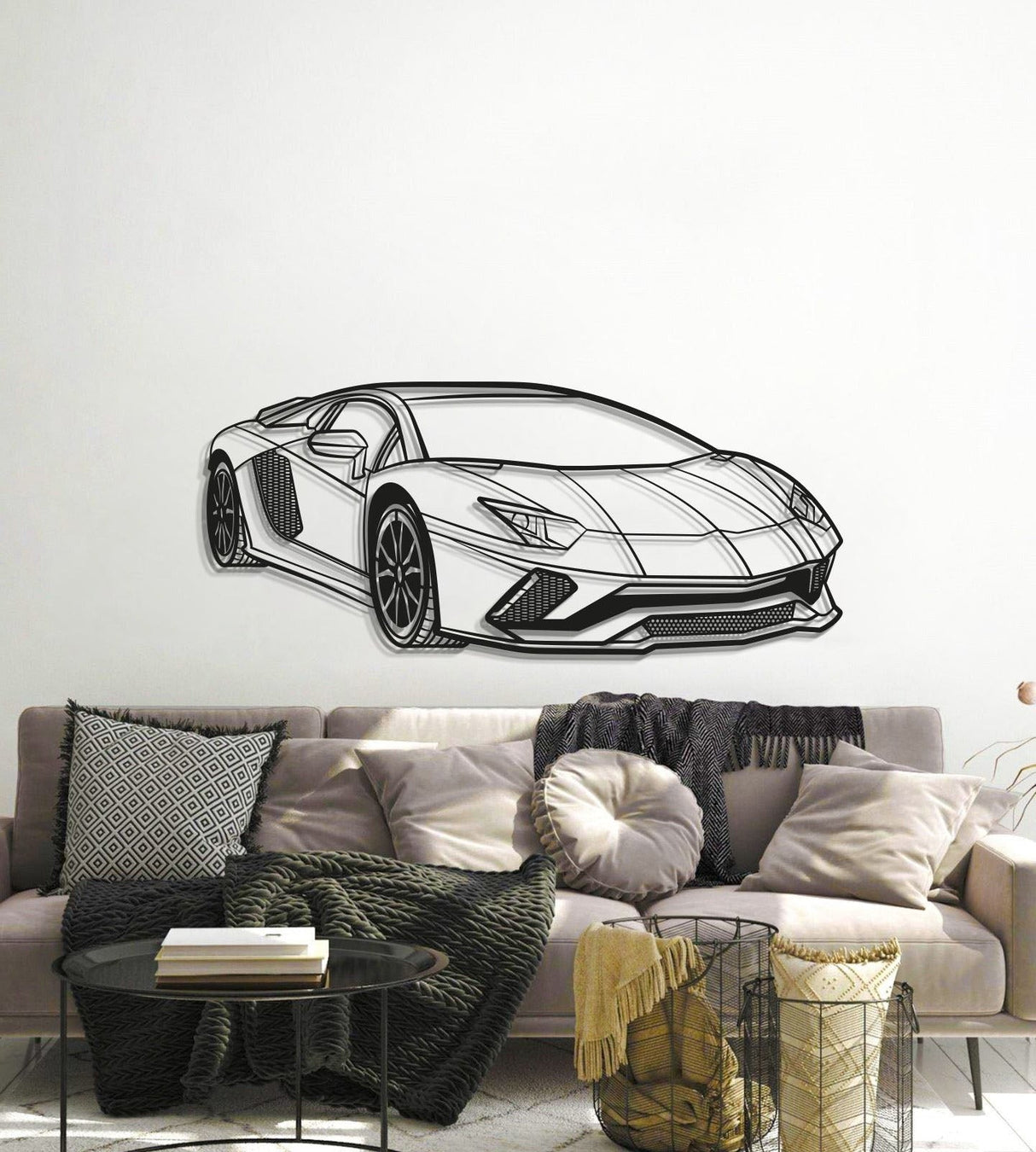 Aventador Perspective Metal Car Wall Art - MT0448