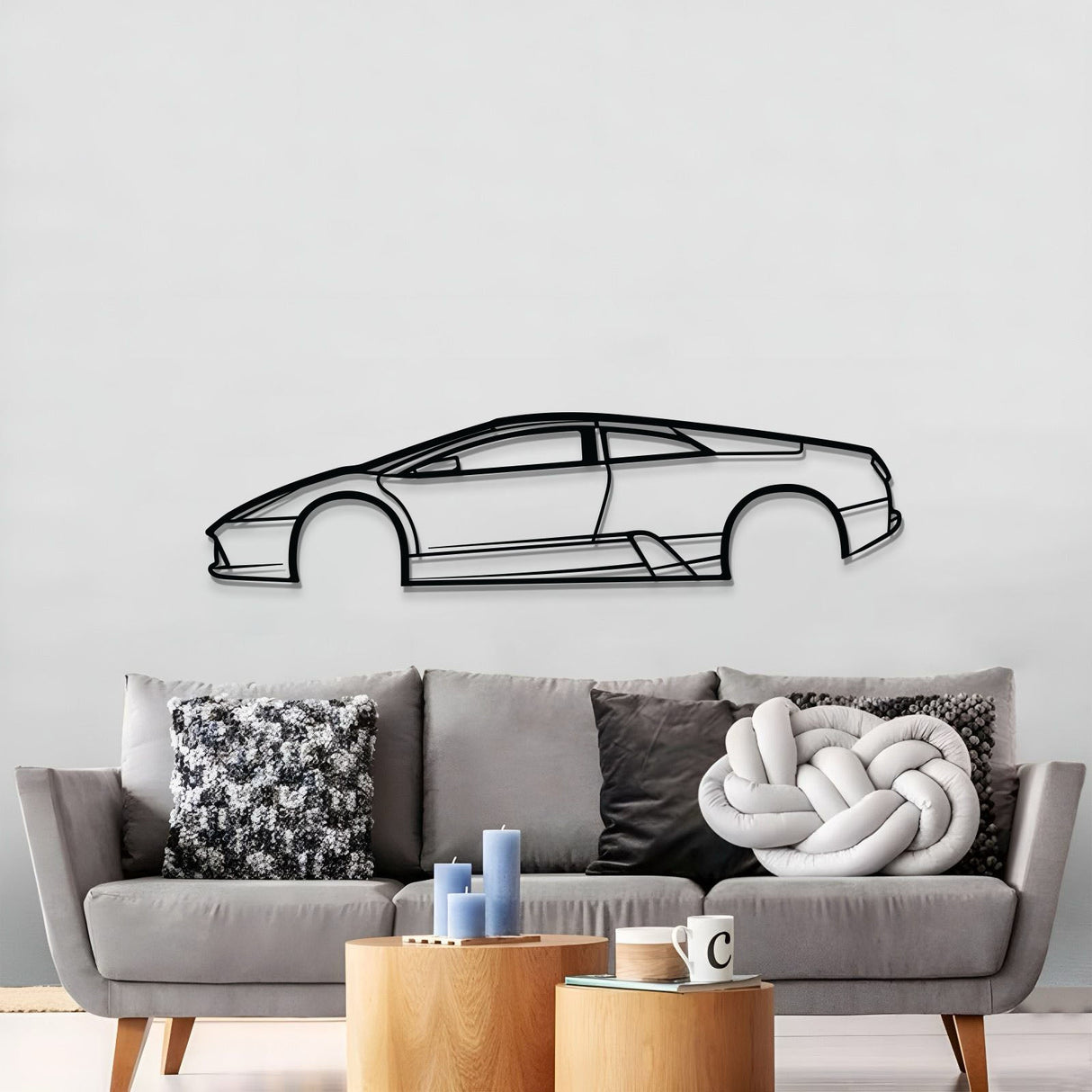 Murcielago Metal Car Wall Art - MT1056