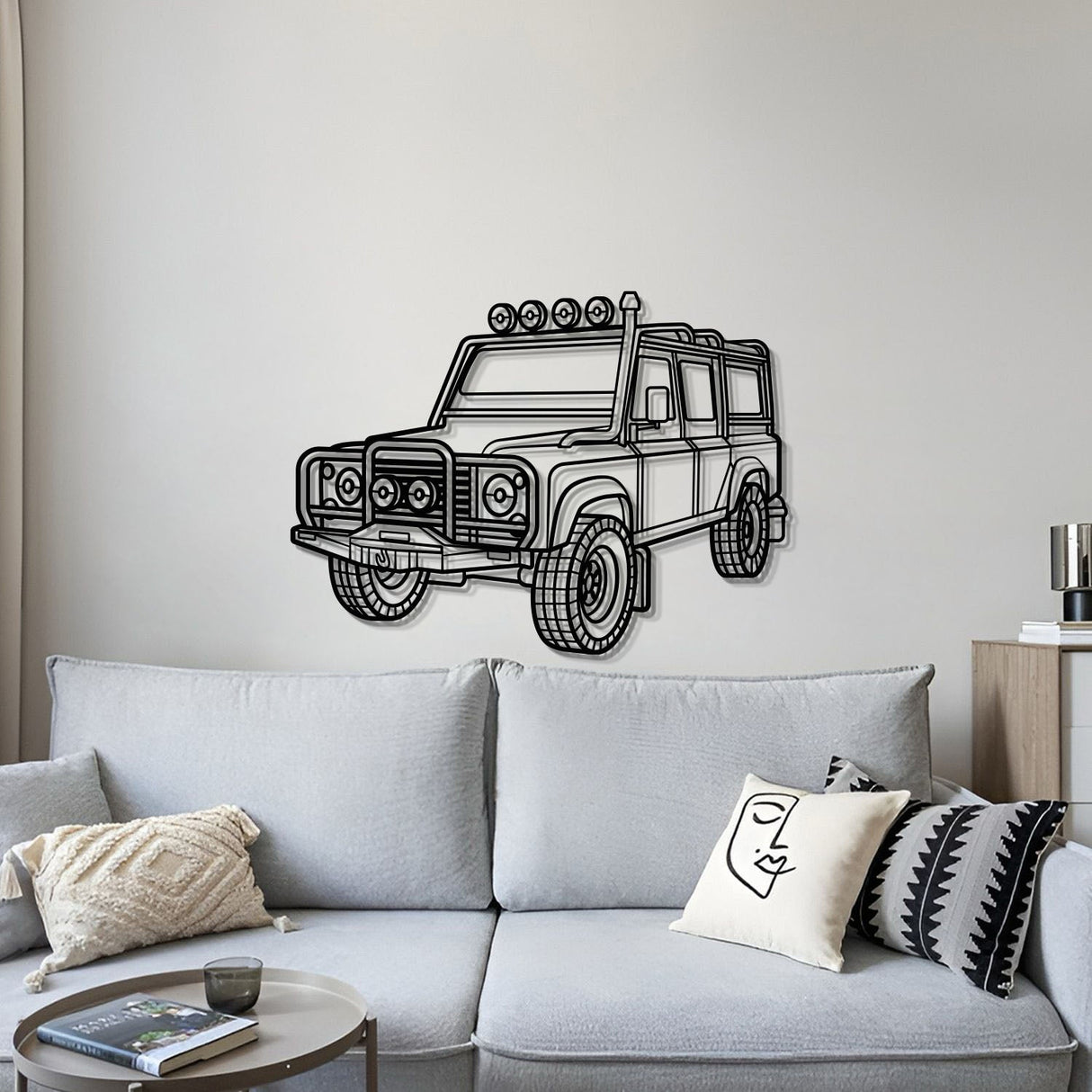 Defender 110 Perspective Metal Car Wall Art - MT0449