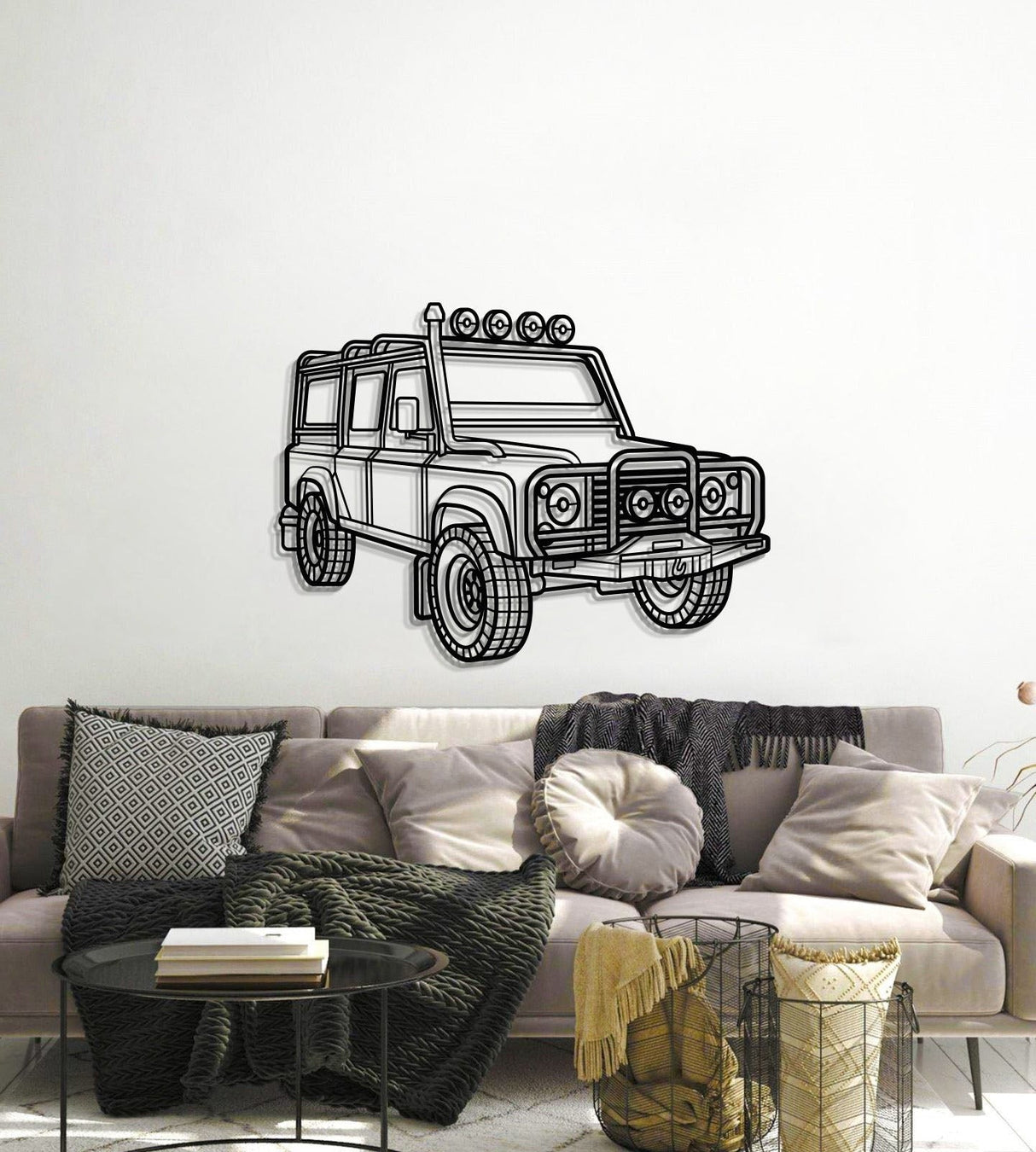 Defender 110 Perspective Metal Car Wall Art - MT0449