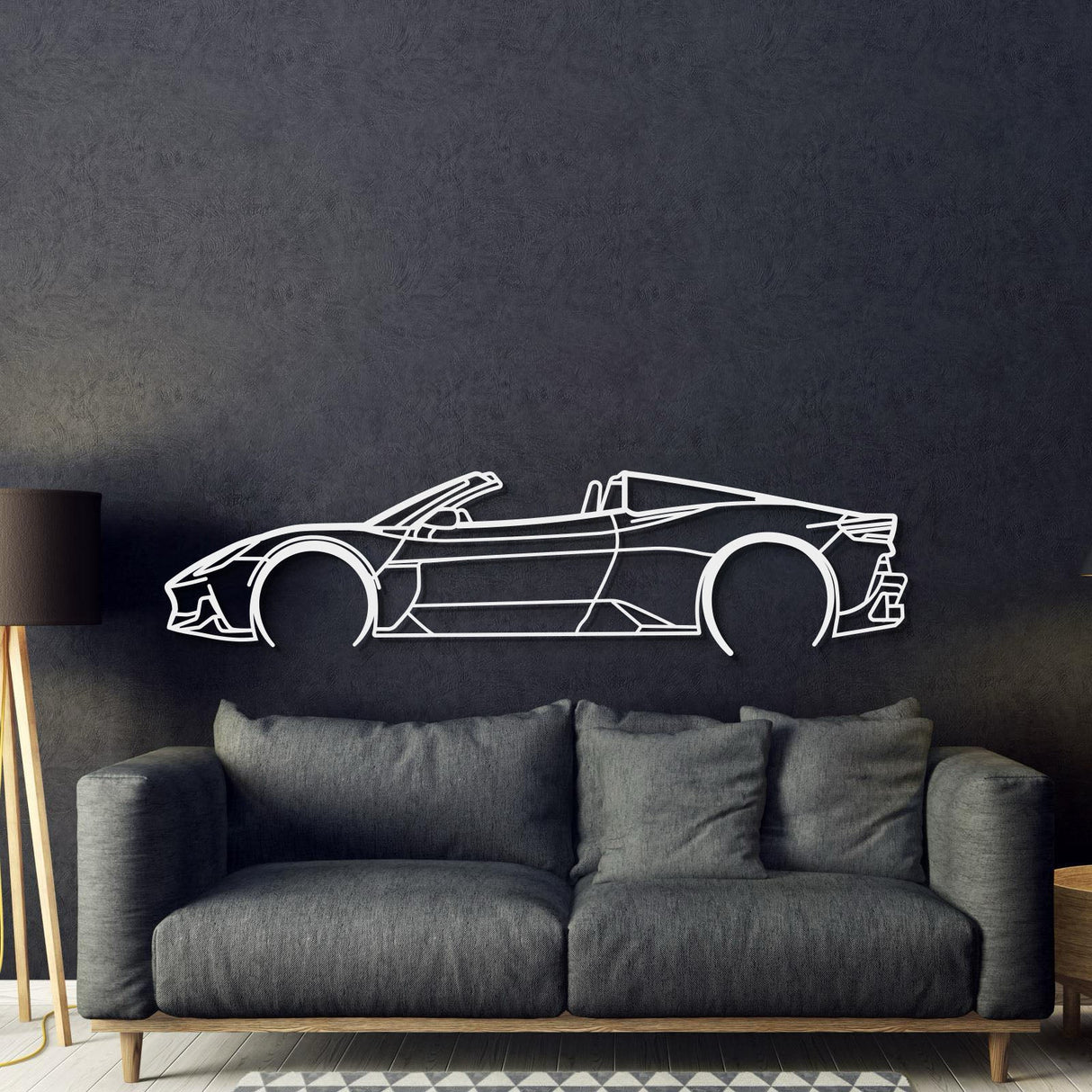 MC20 Cielo Metal Car Wall Art - MT1019