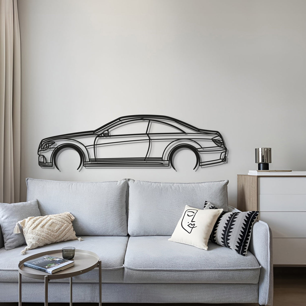 CL 500 Detailed Metal Car Wall Art - MT0903