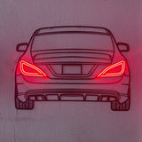 CLS AMG 63 Back View Metal Neon Car Wall Art - MTN0077