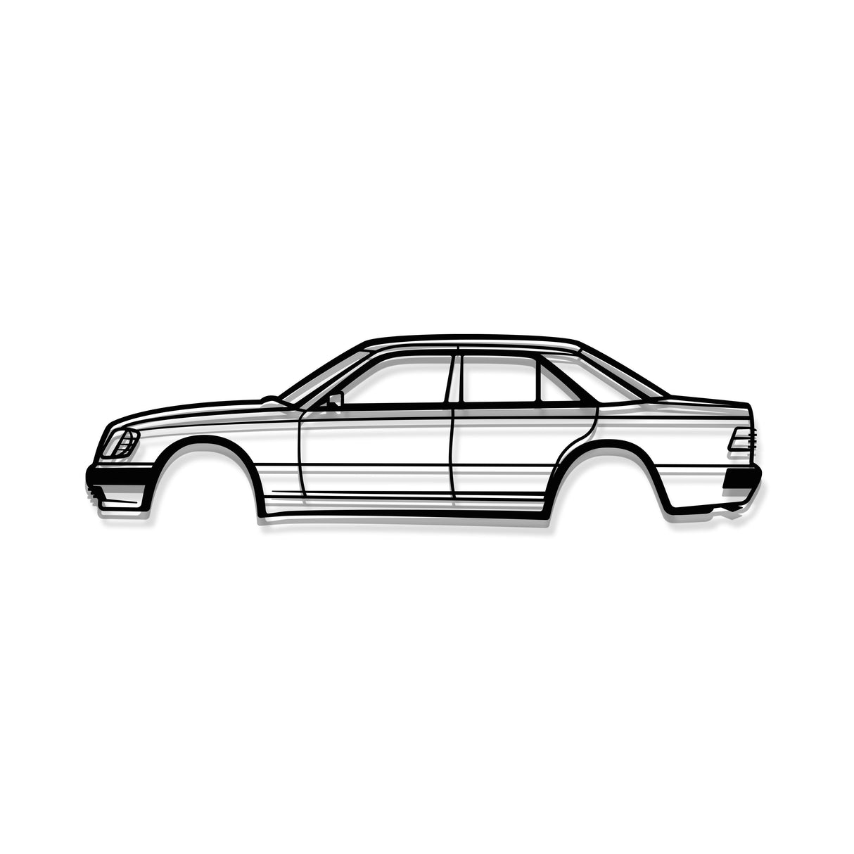 W124 500E Metal Car Wall Art - MT1109