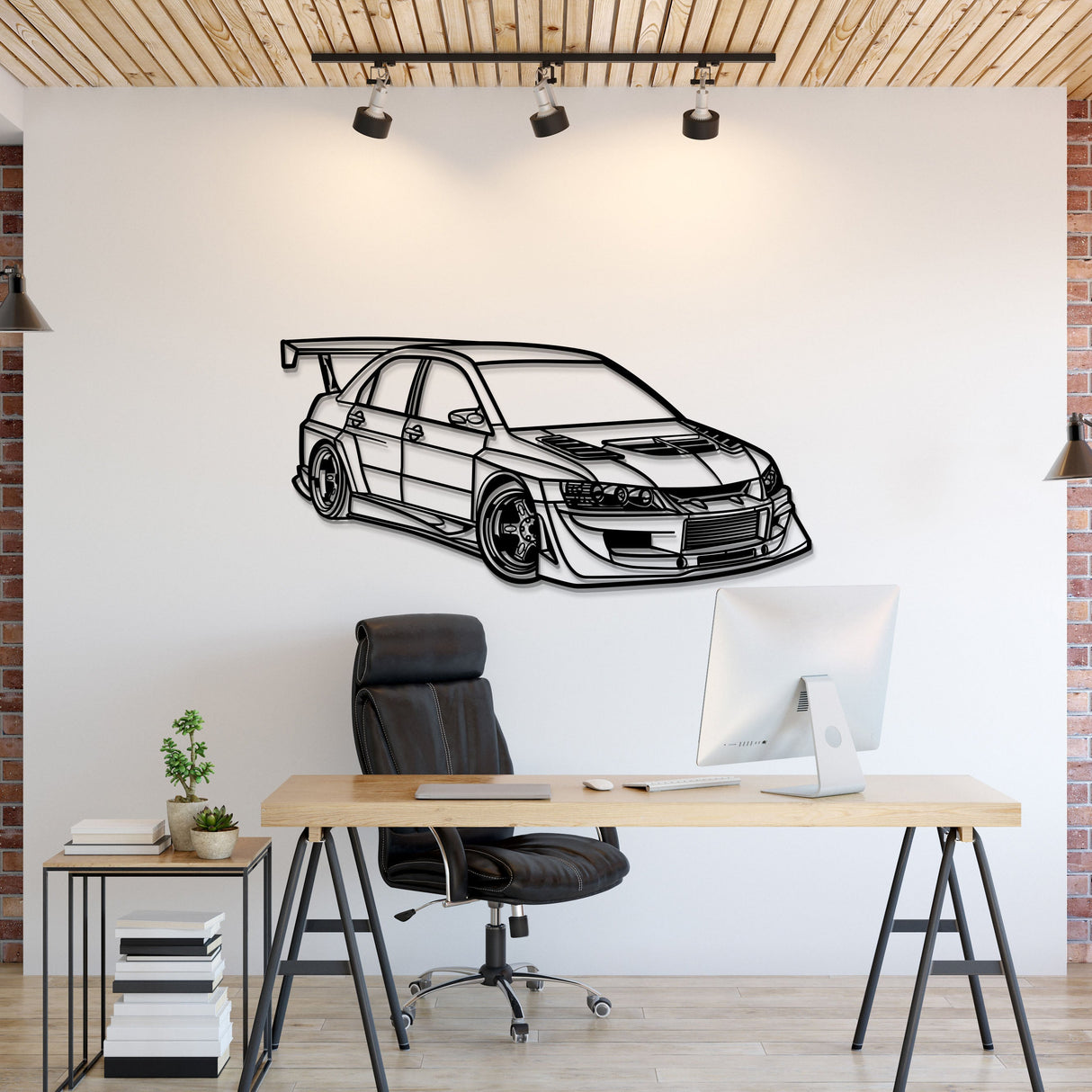 Lancer EVO IX Custom Perspective Metal Car Wall Art - MT1177