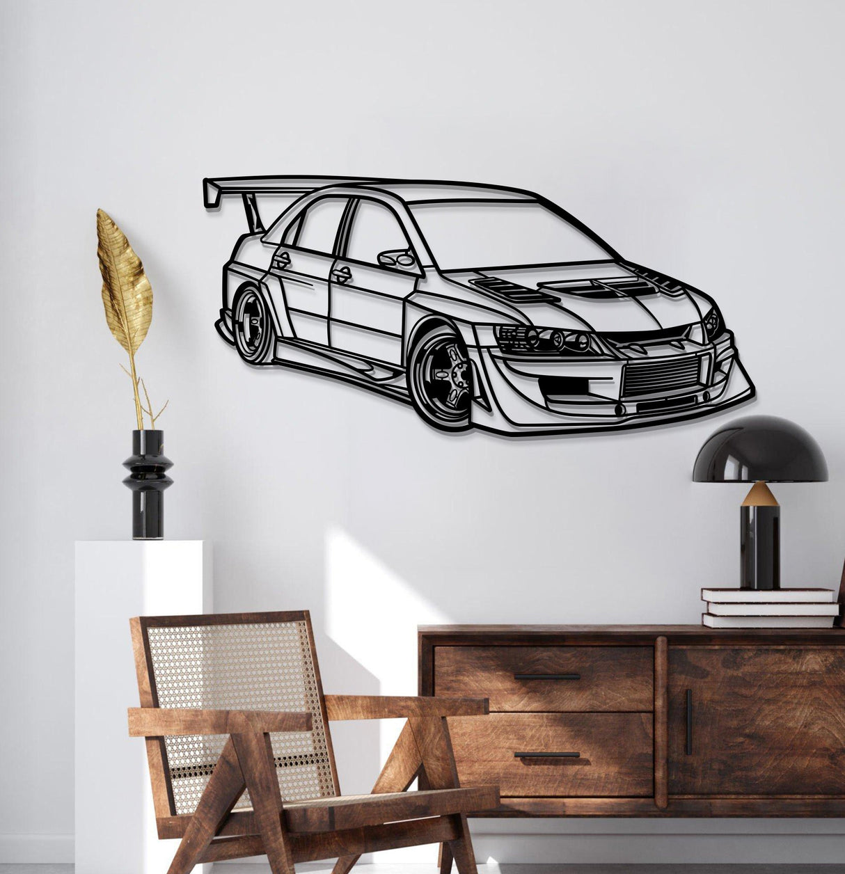 Lancer EVO IX Custom Perspective Metal Car Wall Art - MT1177