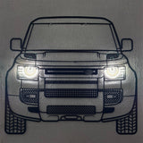 2020 Defender Front View Metal Neon Car Wall Art - MTN0107