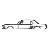 1967 Mustang Coupe Classic Metal Car Wall Art - MT0099