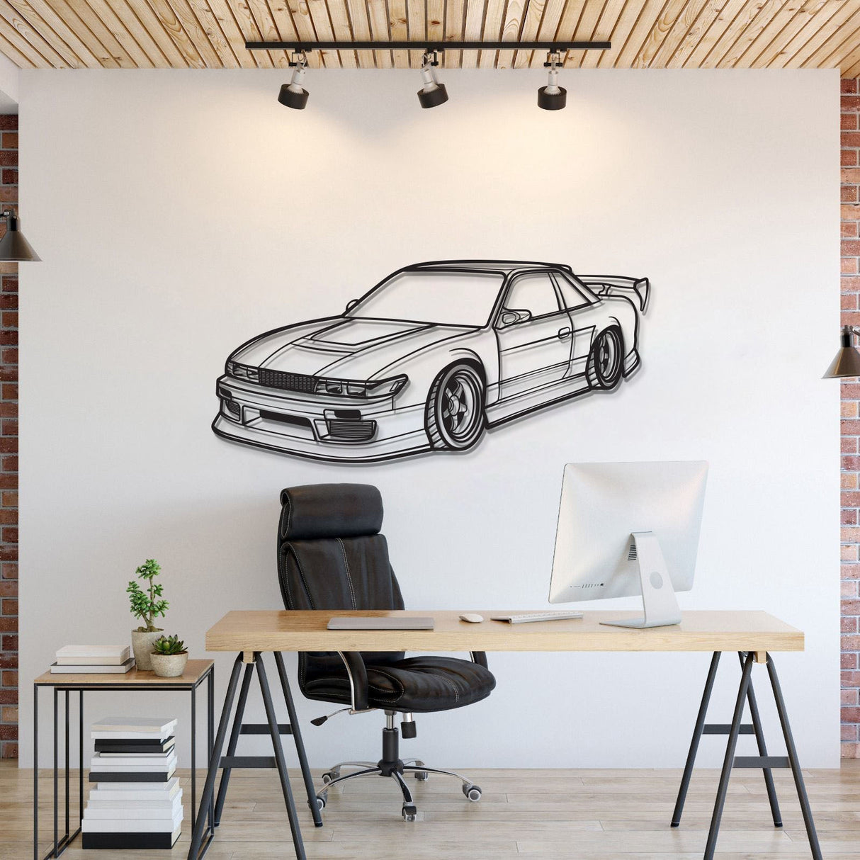 240SX Perspective Metal Car Wall Art - MT1132