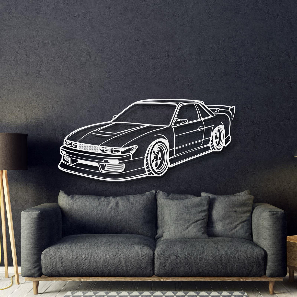 240SX Perspective Metal Car Wall Art - MT1132