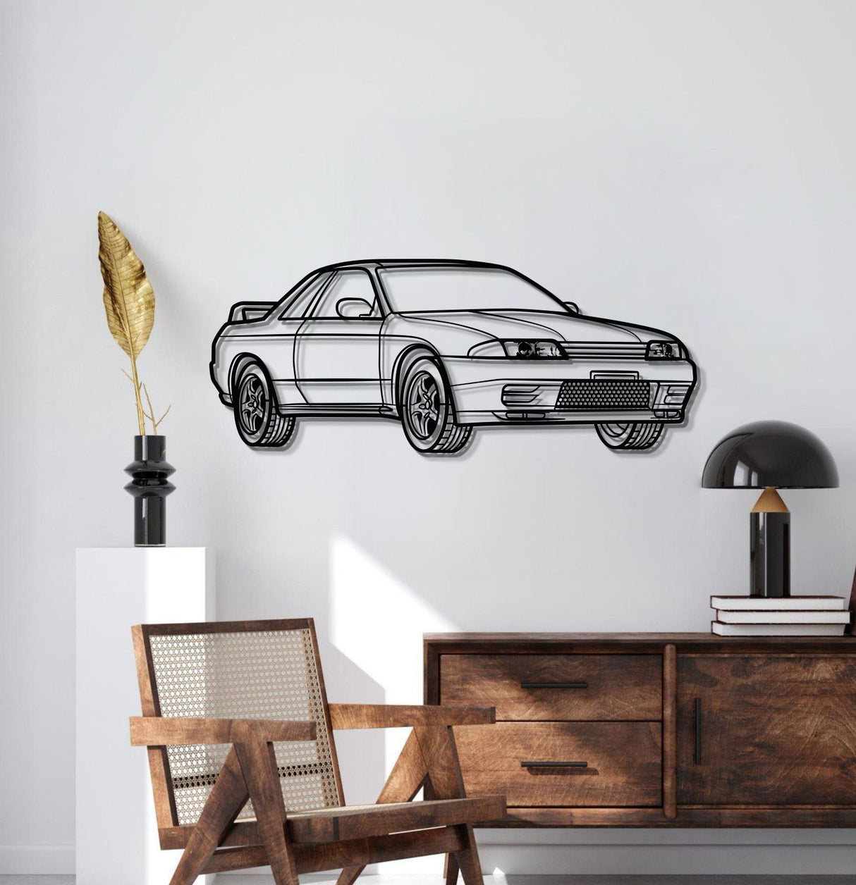 GTR R32 Perspective Metal Car Wall Art - MT0456