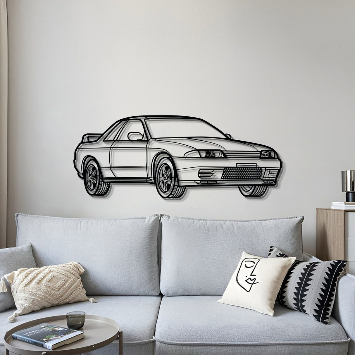 GTR R32 Perspective Metal Car Wall Art - MT0456