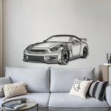 GTR R35 Perspective Metal Car Wall Art - MT0458