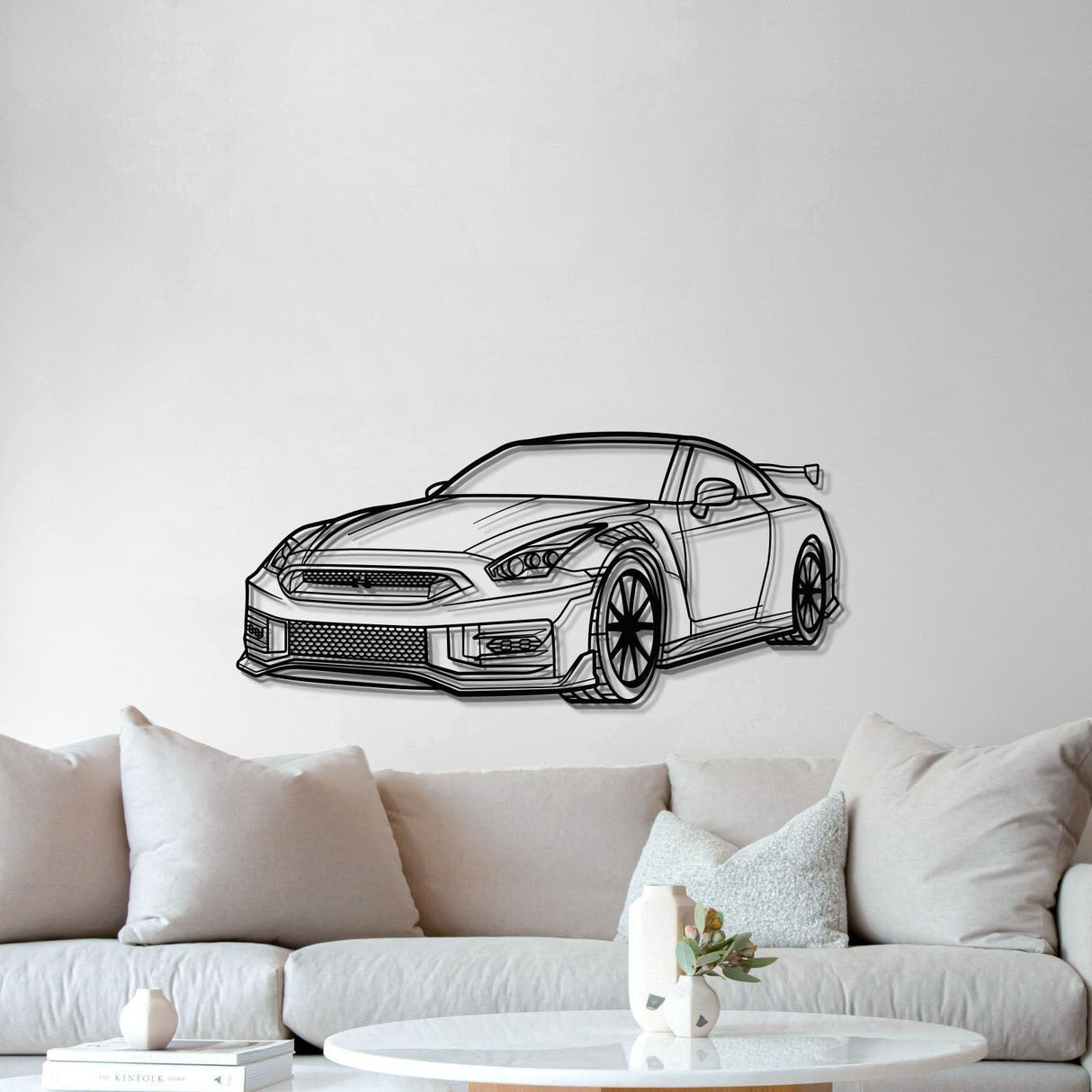 GTR R35 Perspective Metal Car Wall Art - MT0458