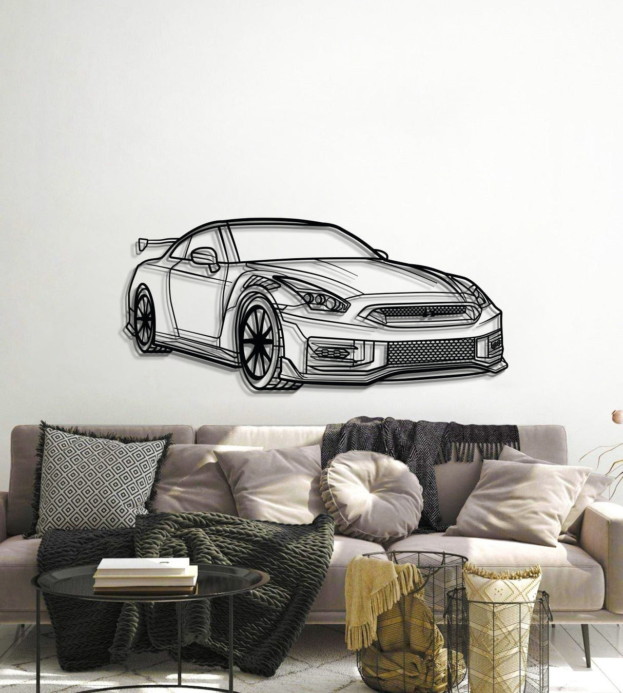 GTR R35 Perspective Metal Car Wall Art - MT0458