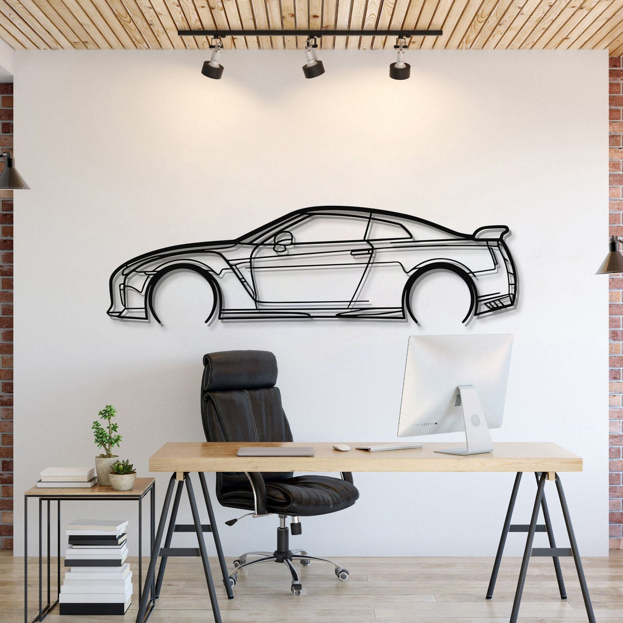 GTR R-35 Detailed Metal Car Wall Art - MT0989