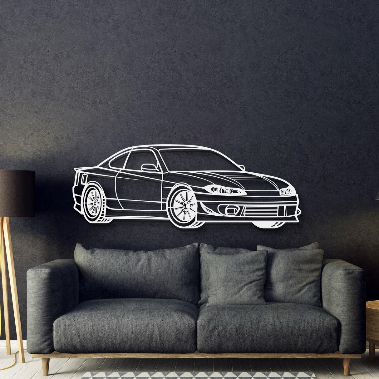 Silvia S15 Perspective Metal Car Wall Art - MT1135