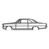 1966 Nova SS Detailed Metal Car Wall Art - MT0090