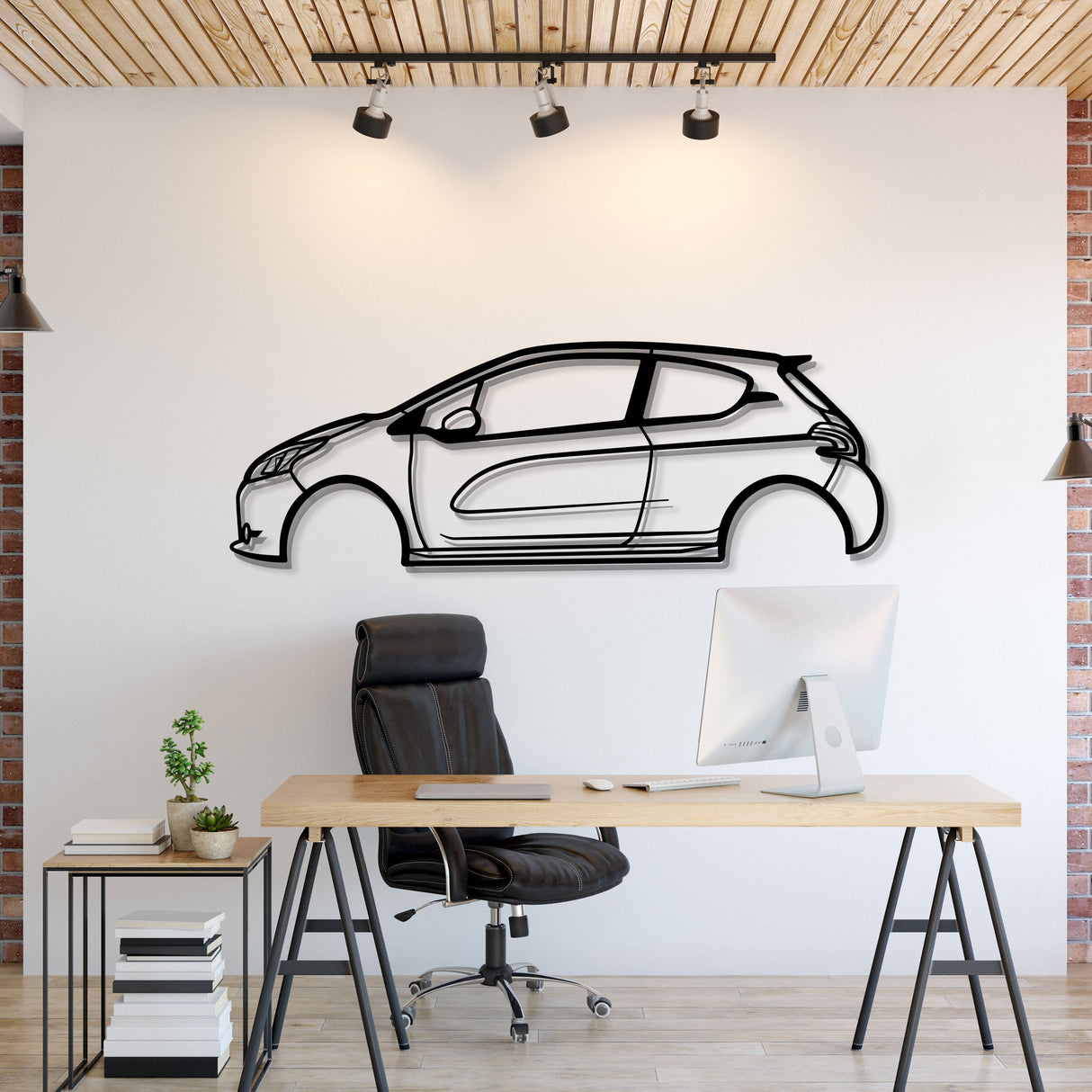 208 GTI Metal Car Wall Art - MT0829