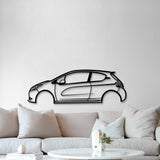 208 GTI Metal Car Wall Art - MT0829